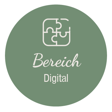 Icon mit Puzzle Symbol für den Bereich Digital