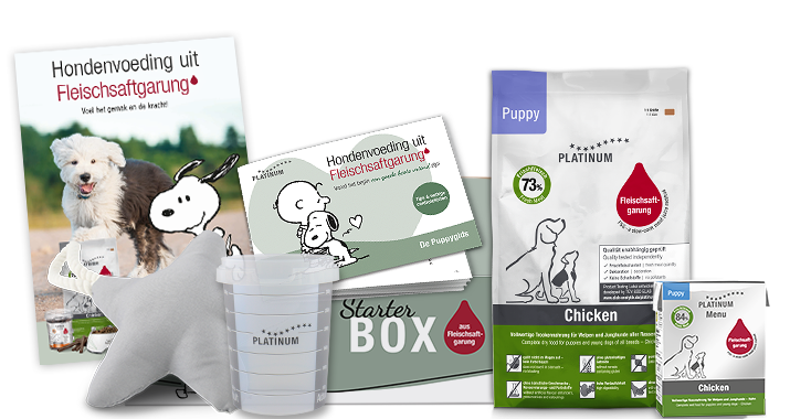 Platinum starter-box met Hondenvoeding uit Fleischsaftgarung