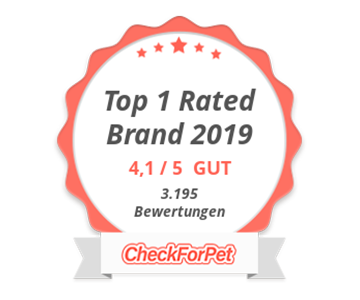 Bestbewertete Hundefutter-Marke 2019 1. Platz CheckForPet Futtercheck