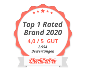 Platz 1 im CheckForPet Futtercheck 2020 Hundefutter im CheckForPet Futtertest