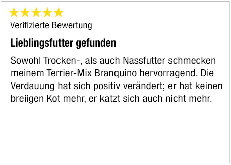 Bewertung eines zufriedenen Kunden von der Plattform TrustedShops