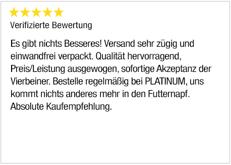 Bewertung eines zufriedenen Kunden von der Plattform TrustedShops