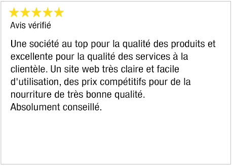 Évaluation d'un client satisfait sur la plateforme TrustedShops