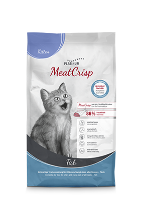 Bag of dry cat food from PLATINUM for kittens in the Fish flavour