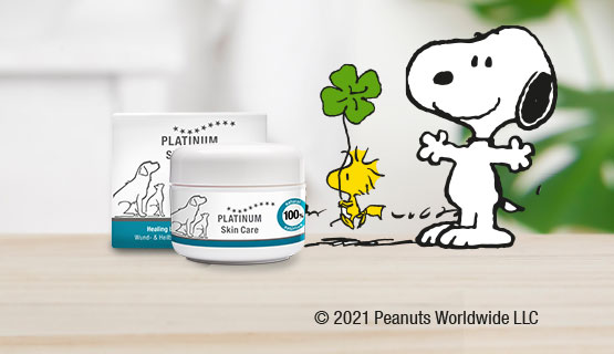 Snoopy présente nos soins pour la peau des chiens