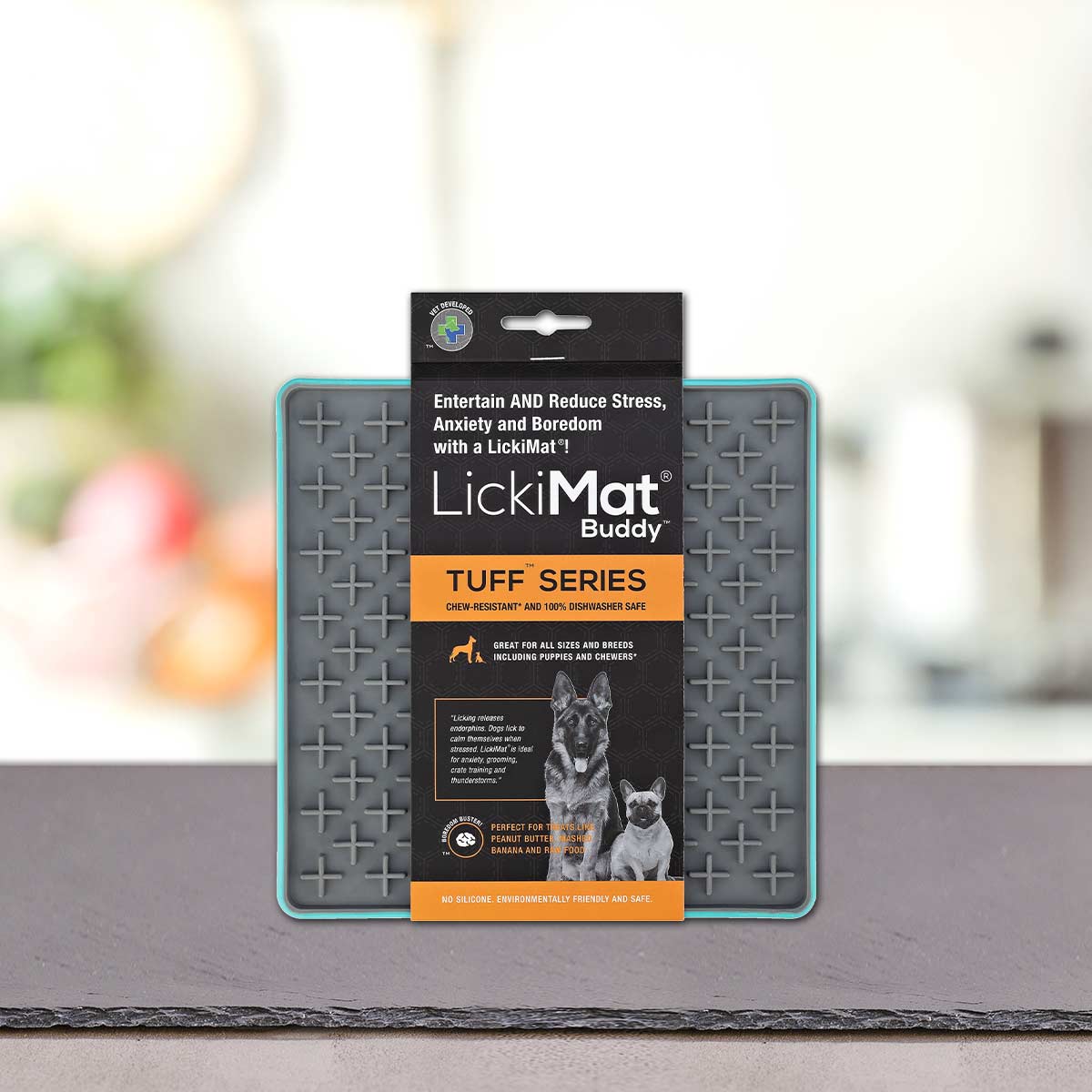 LickiMat - Mini Tuff for Dogs & Cats Blue Tuff Buddy